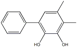 3-Phenyl-5,6-dimethylbenzene-1,2-diol Struktur