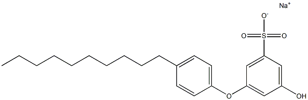 5-Hydroxy-4'-decyl[oxybisbenzene]-3-sulfonic acid sodium salt Struktur