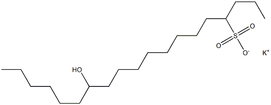 13-Hydroxynonadecane-4-sulfonic acid potassium salt Struktur