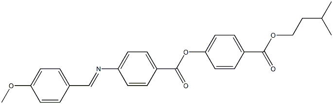 4-[4-(4-Methoxybenzylideneamino)benzoyloxy]benzoic acid isopentyl ester Struktur