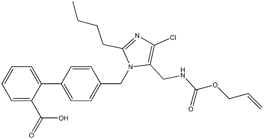 4'-[[2-Butyl-4-chloro-5-[(2-propenyloxy)carbonylaminomethyl]-1H-imidazol-1-yl]methyl]-1,1'-biphenyl-2-carboxylic acid Struktur