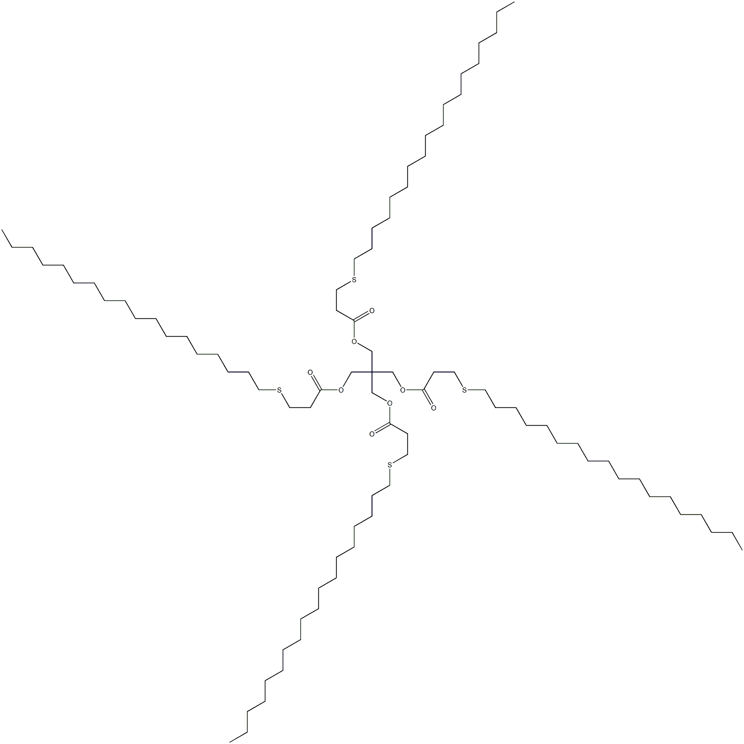 2,2-Bis[3-(octadecylthio)propanoyloxymethyl]-1,3-propanediol bis[3-(octadecylthio)propionate] Struktur