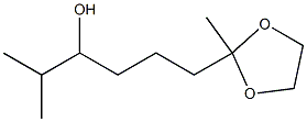 2-Methyl-2-(4-hydroxy-5-methylhexyl)-1,3-dioxolane Struktur