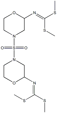 [[Bis(methylthio)methylene]amino]morpholino sulfone Struktur