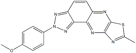 8-Methyl-2-(4-methoxyphenyl)-2H-thiazolo[5,4-b]-1,2,3-triazolo[4,5-f]quinoxaline Struktur