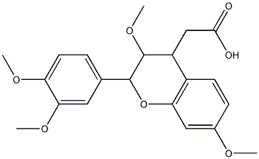 3,7-Dimethoxy-2-(3,4-dimethoxyphenyl)chroman-4-yl=acetate Struktur