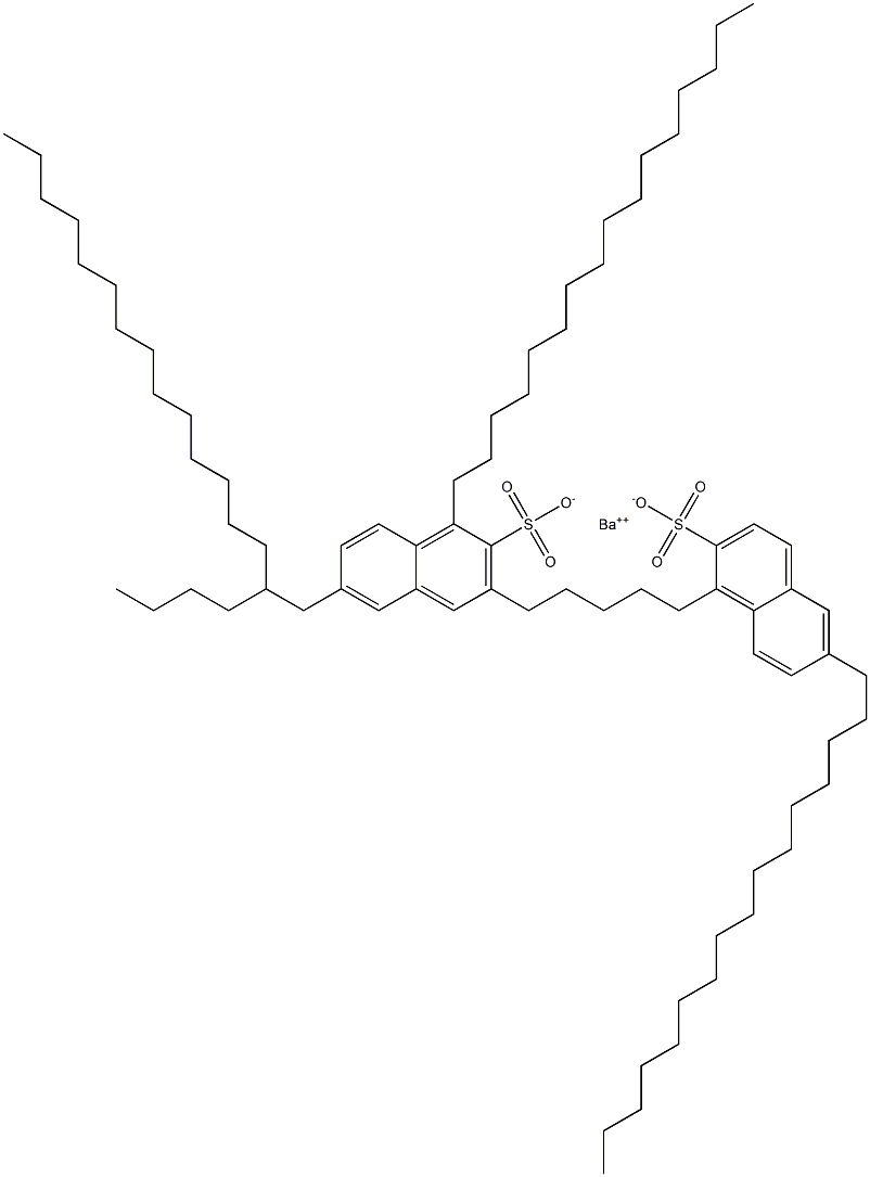 Bis(1,6-dihexadecyl-2-naphthalenesulfonic acid)barium salt Struktur