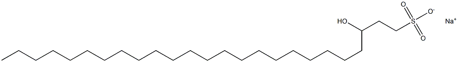 3-Hydroxy-1-pentacosanesulfonic acid sodium salt Struktur