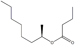 Butyric acid (R)-1-methylheptyl ester Struktur