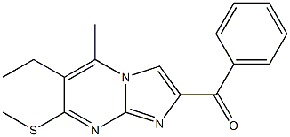 2-Benzoyl-6-ethyl-5-methyl-7-methylthioimidazo[1,2-a]pyrimidine Struktur