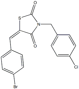 5-(4-Bromobenzylidene)-3-(4-chlorobenzyl)thiazolidine-2,4-dione Struktur