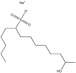 13-Hydroxytetradecane-6-sulfonic acid sodium salt Struktur