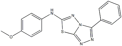 3-Phenyl-N-(4-methoxyphenyl)-1,2,4-triazolo[3,4-b][1,3,4]thiadiazol-6-amine Struktur