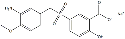 5-(3-Amino-4-methoxybenzylsulfonyl)salicylic acid sodium salt Struktur