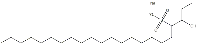 3-Hydroxydocosane-4-sulfonic acid sodium salt Struktur