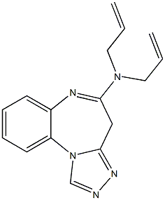 5-[Bis(2-propenyl)amino]-4H-[1,2,4]triazolo[4,3-a][1,5]benzodiazepine Struktur