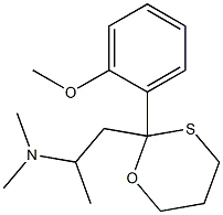 2-(2-Methoxyphenyl)-2-[2-(dimethylamino)propyl]-1,3-oxathiane Struktur