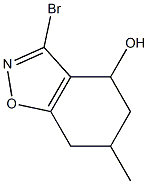 3-Bromo-4,5,6,7-tetrahydro-6-methyl-1,2-benzisoxazol-4-ol Struktur