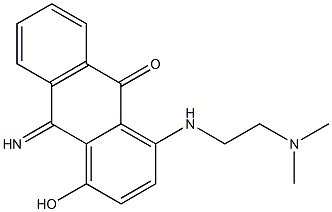 1-[2-(Dimethylamino)ethylamino]-4-hydroxy-10-iminoanthracen-9(10H)-one Struktur