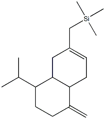 2-(Trimethylsilylmethyl)-5-methylene-8-isopropyl-1,4,4a,5,6,7,8,8a-octahydronaphthalene Struktur