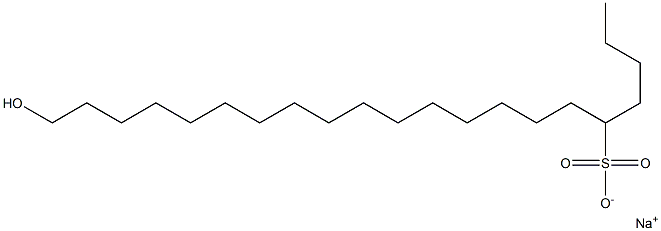 21-Hydroxyhenicosane-5-sulfonic acid sodium salt Struktur