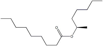 (-)-Nonanoic acid (R)-1-methylhexyl ester Struktur