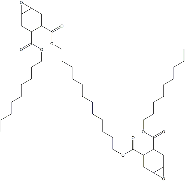 Bis[2-(nonyloxycarbonyl)-4,5-epoxy-1-cyclohexanecarboxylic acid]1,12-dodecanediyl ester Struktur