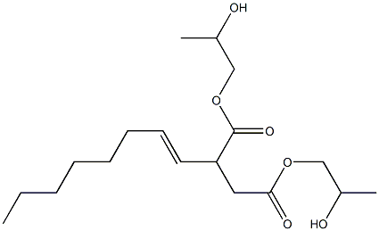 2-(1-Octenyl)succinic acid bis(2-hydroxypropyl) ester Struktur