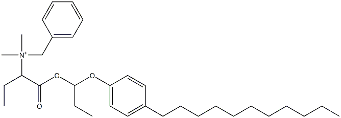 N,N-Dimethyl-N-benzyl-N-[1-[[1-(4-undecylphenyloxy)propyl]oxycarbonyl]propyl]aminium Struktur