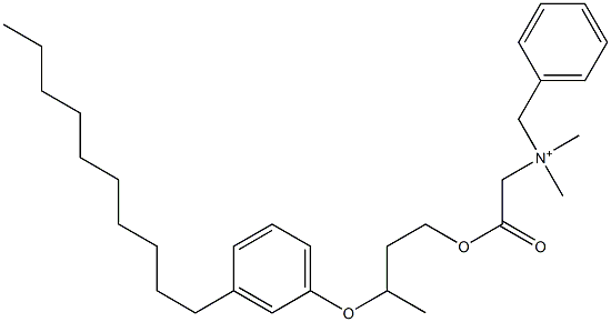 N,N-Dimethyl-N-benzyl-N-[[[3-(3-decylphenyloxy)butyl]oxycarbonyl]methyl]aminium Struktur