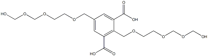 2,5-Bis(8-hydroxy-2,5,7-trioxaoctan-1-yl)isophthalic acid Struktur