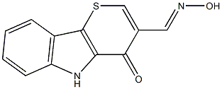 3-[(Hydroxyimino)methyl]thiopyrano[3,2-b]indol-4(5H)-one Struktur