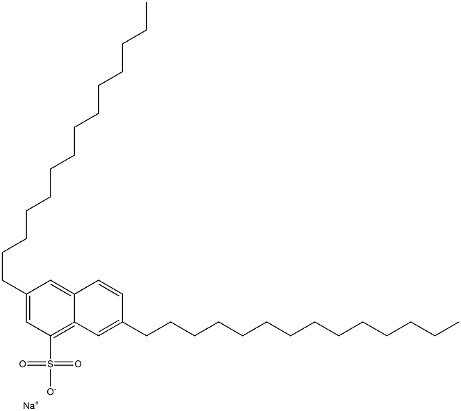 3,7-Ditetradecyl-1-naphthalenesulfonic acid sodium salt Struktur