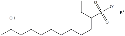 12-Hydroxytridecane-3-sulfonic acid potassium salt Struktur