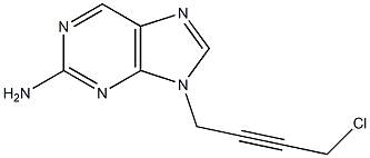 9-(4-Chloro-2-butynyl)-9H-purin-2-amine Struktur