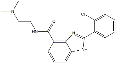 2-(2-Chlorophenyl)-N-[2-(dimethylamino)ethyl]-1H-benzimidazole-4-carboxamide Struktur