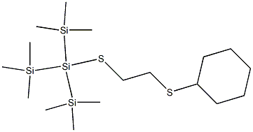 Tris(trimethylsilyl)[2-(cyclohexylthio)ethylthio]silane Struktur