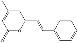 6-[(E)-2-Phenylethenyl]-4-methyl-5,6-dihydro-2H-pyran-2-one Struktur