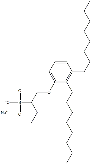 1-(2,3-Dioctylphenoxy)butane-2-sulfonic acid sodium salt Struktur