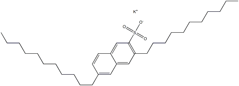 3,6-Diundecyl-2-naphthalenesulfonic acid potassium salt Struktur