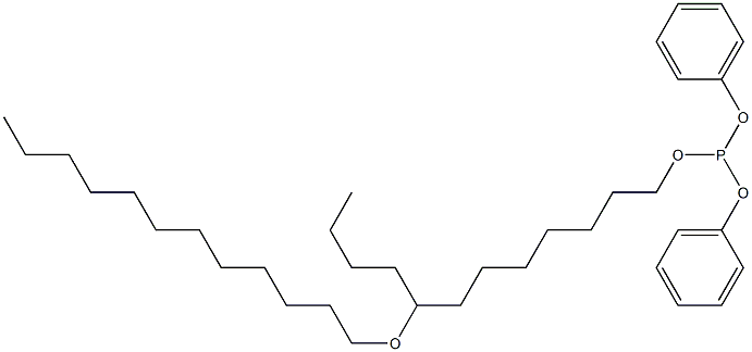 Phosphorous acid 8-(dodecyloxy)dodecyldiphenyl ester Struktur