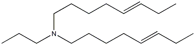 N-Propyl-N,N-di(5-octenyl)amine Struktur