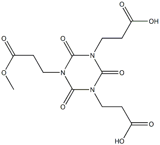 2,4,6-Trioxo-1,3,5-triazine-1,3,5(2H,4H,6H)-tri(propanoic acid methyl) ester Struktur