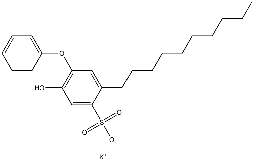 6-Hydroxy-3-decyl[oxybisbenzene]-4-sulfonic acid potassium salt Struktur