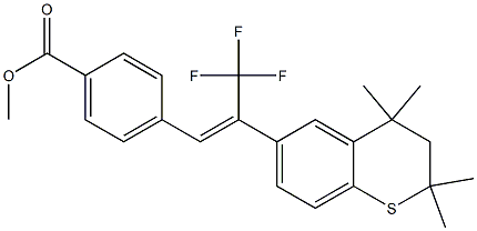 4-[(Z)-2-[(3,4-Dihydro-2,2,4,4-tetramethyl-2H-1-benzothiopyran)-6-yl]-3,3,3-trifluoro-1-propenyl]benzoic acid methyl ester Struktur