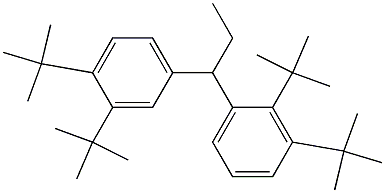 1-(2,3-Di-tert-butylphenyl)-1-(3,4-di-tert-butylphenyl)propane Struktur