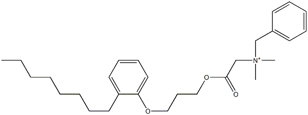 N,N-Dimethyl-N-benzyl-N-[[[3-(2-octylphenyloxy)propyl]oxycarbonyl]methyl]aminium Struktur