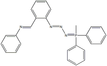 1-[2-(Phenyliminomethyl)phenyl]-3-[methyldiphenylphosphoranylidene]triazene Struktur