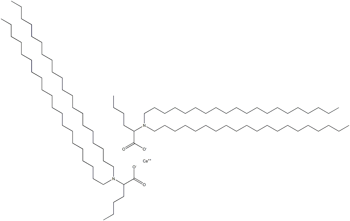 Bis[2-(diicosylamino)hexanoic acid]calcium salt Struktur