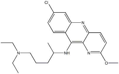 N'-(7-Chloro-2-methoxybenzo[b]-1,5-naphthyridin-10-yl)-N,N-diethyl-1,4-pentanediamine Struktur